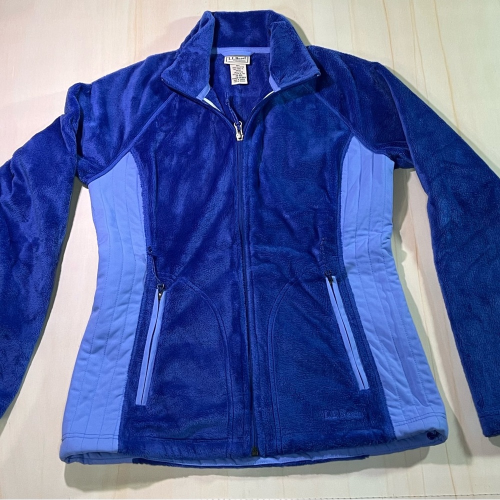 LL Bean Women’s XS Reg Zippered Fleece Jacket Blue